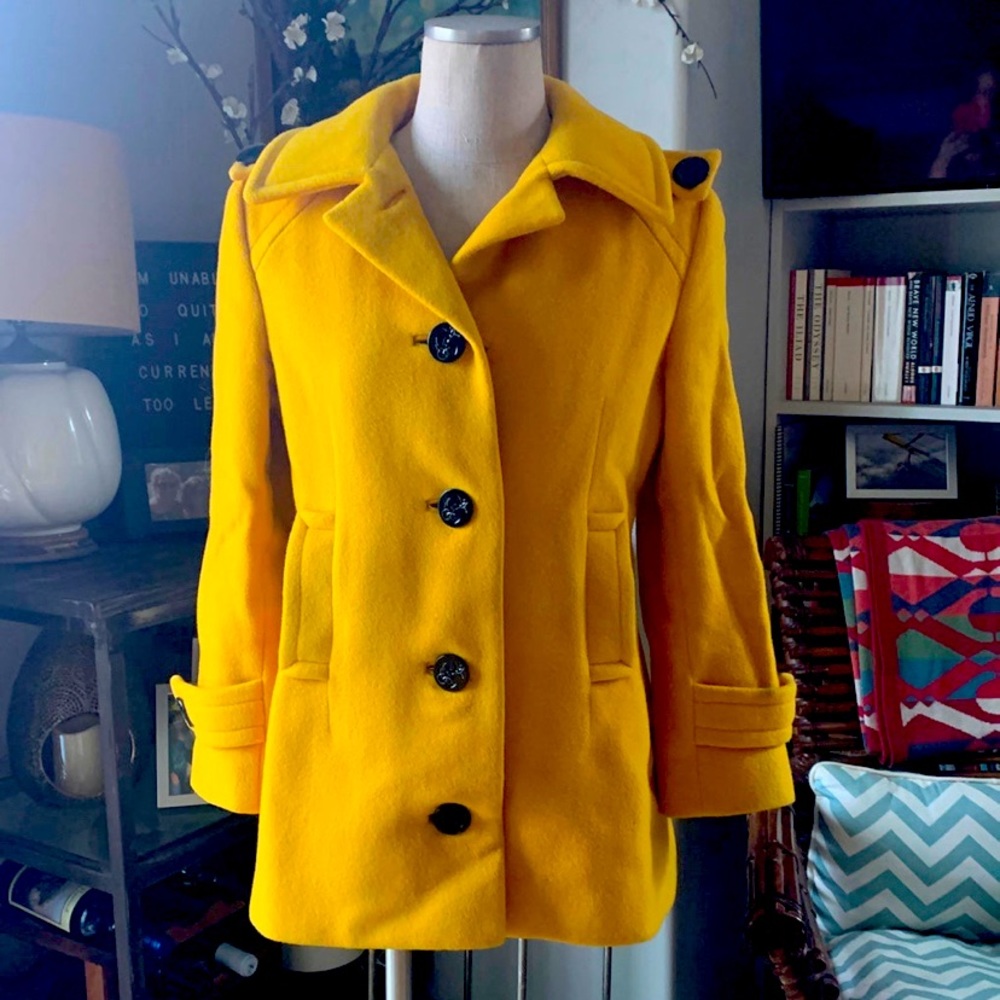 Vintage 1960’s Saks Fifth Avenue Yellow Peacoat